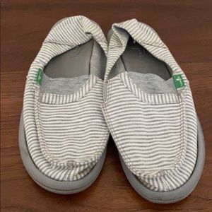 Grey and White striped Sanuks